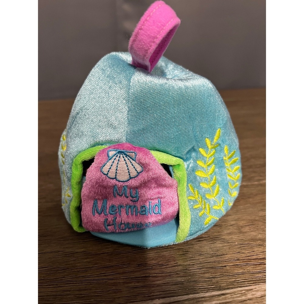ebba My Mermaid House Plush Playset Aqua Shell House Mermaid and Pink Whale Toy